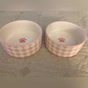 2-NWT Mackenzie Childs INSPIRED Ceramic Pet Bowls By Signature Housewares $28/2
